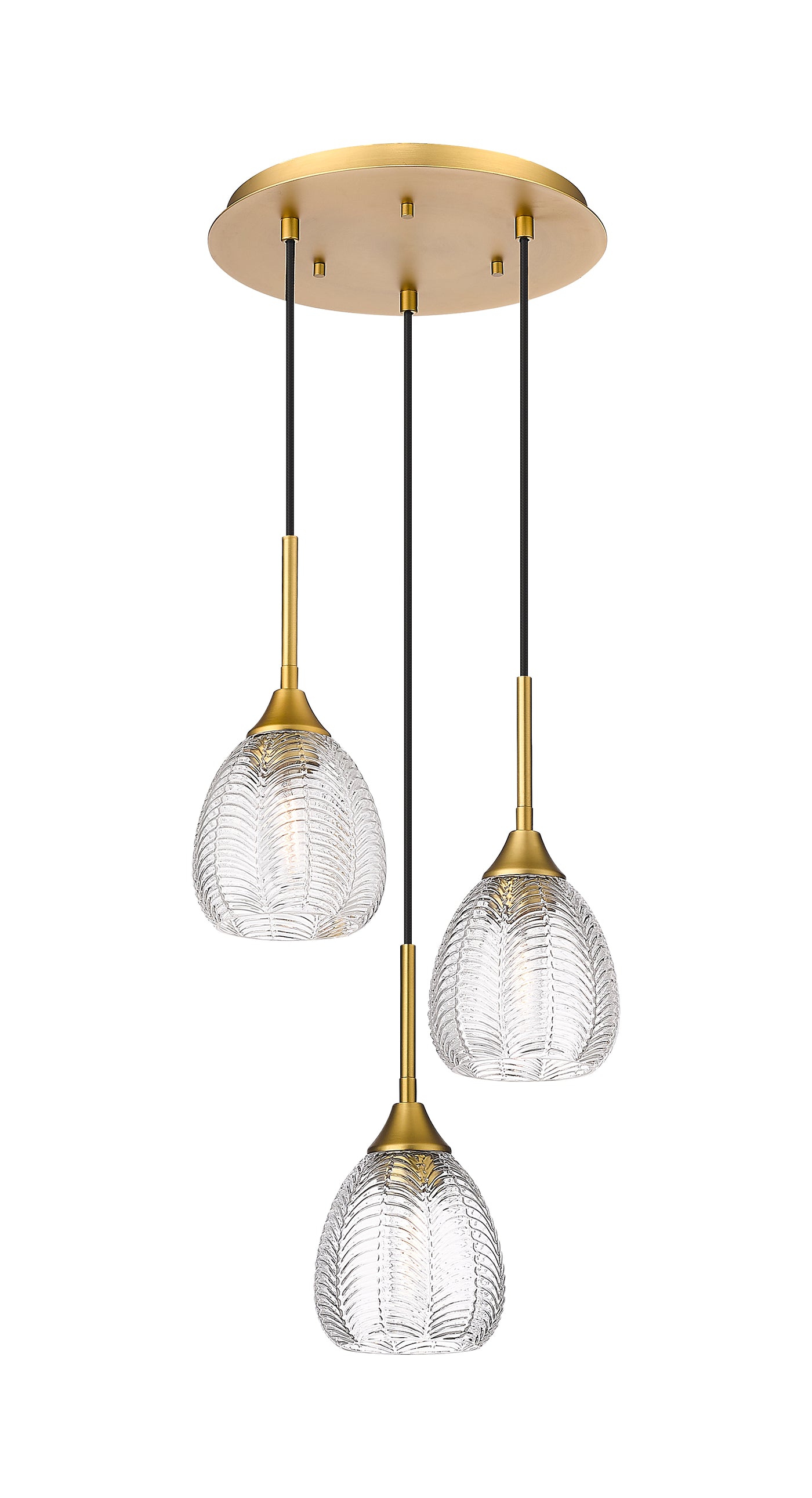 Downtown Urban Multi Pendant Brushed Brass