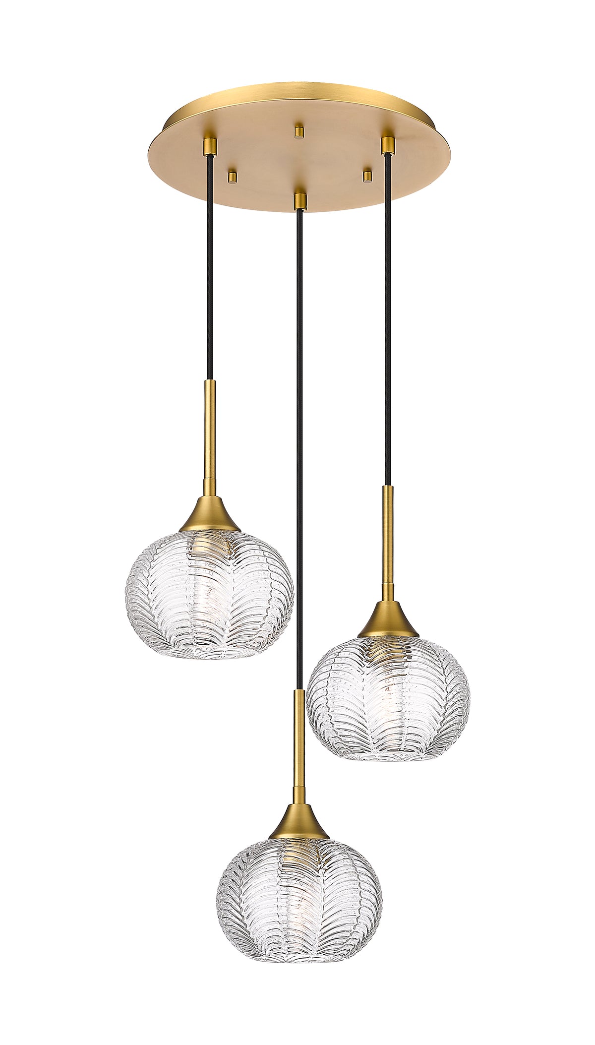 Downtown Urban Multi Pendant Brushed Brass