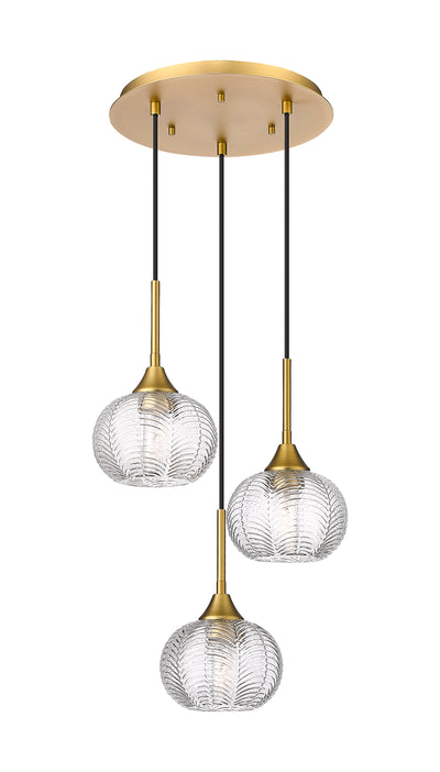 Downtown Urban Multi Pendant Brushed Brass