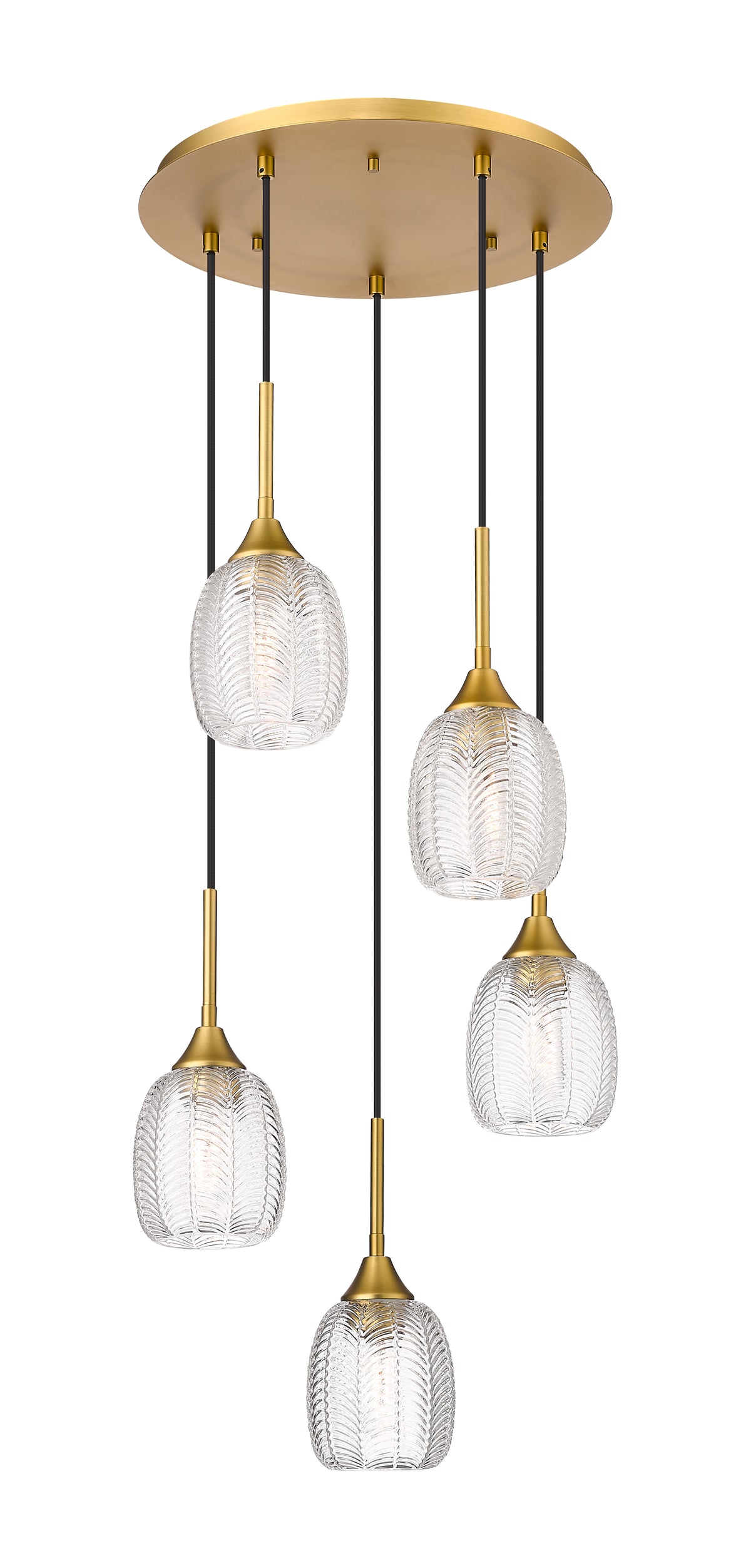 Downtown Urban Multi Pendant Brushed Brass
