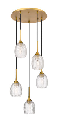 Downtown Urban Multi Pendant Brushed Brass