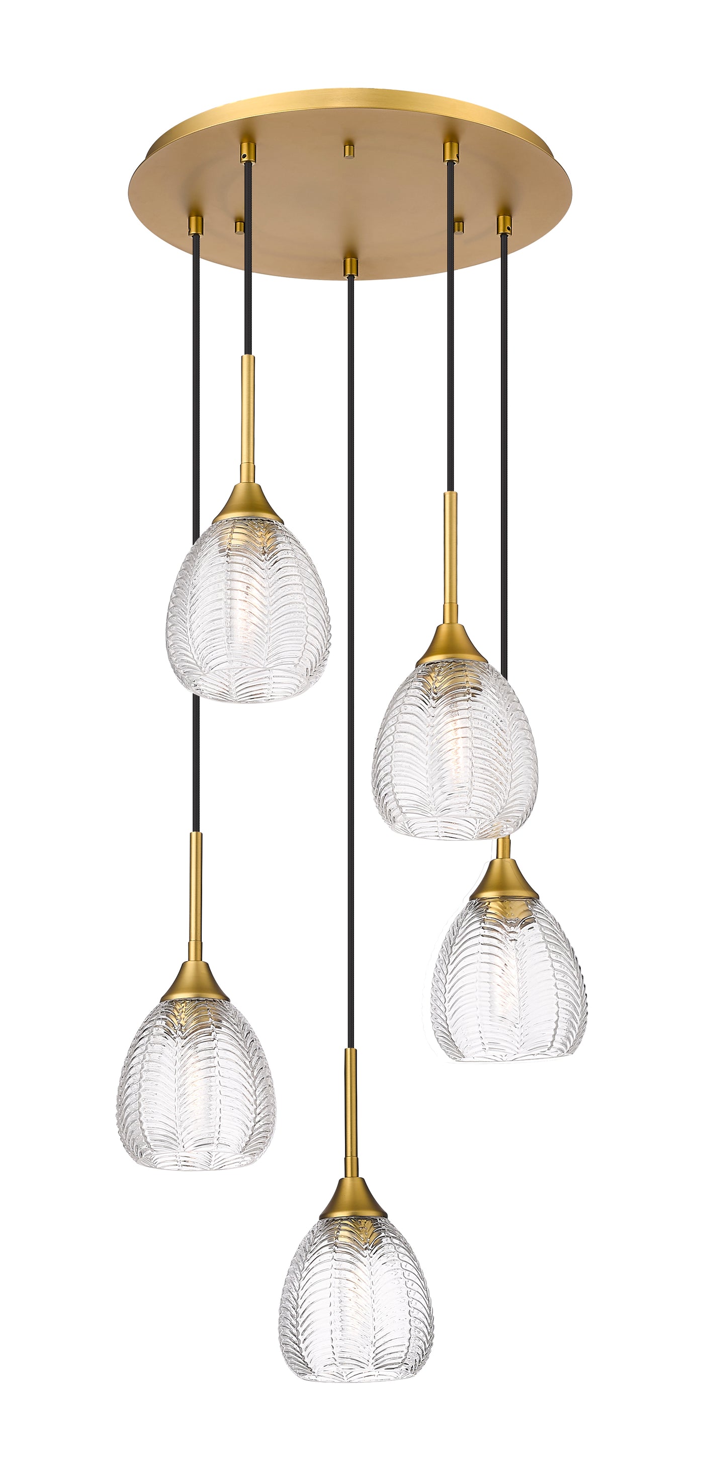 Downtown Urban Multi Pendant Brushed Brass