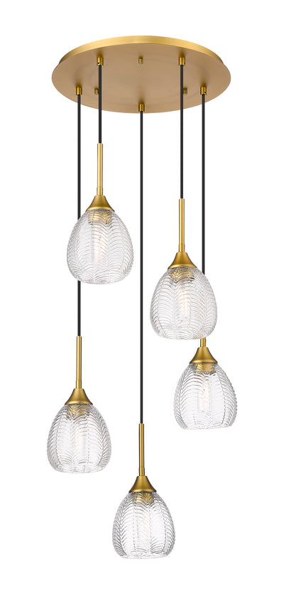Downtown Urban Multi Pendant Brushed Brass