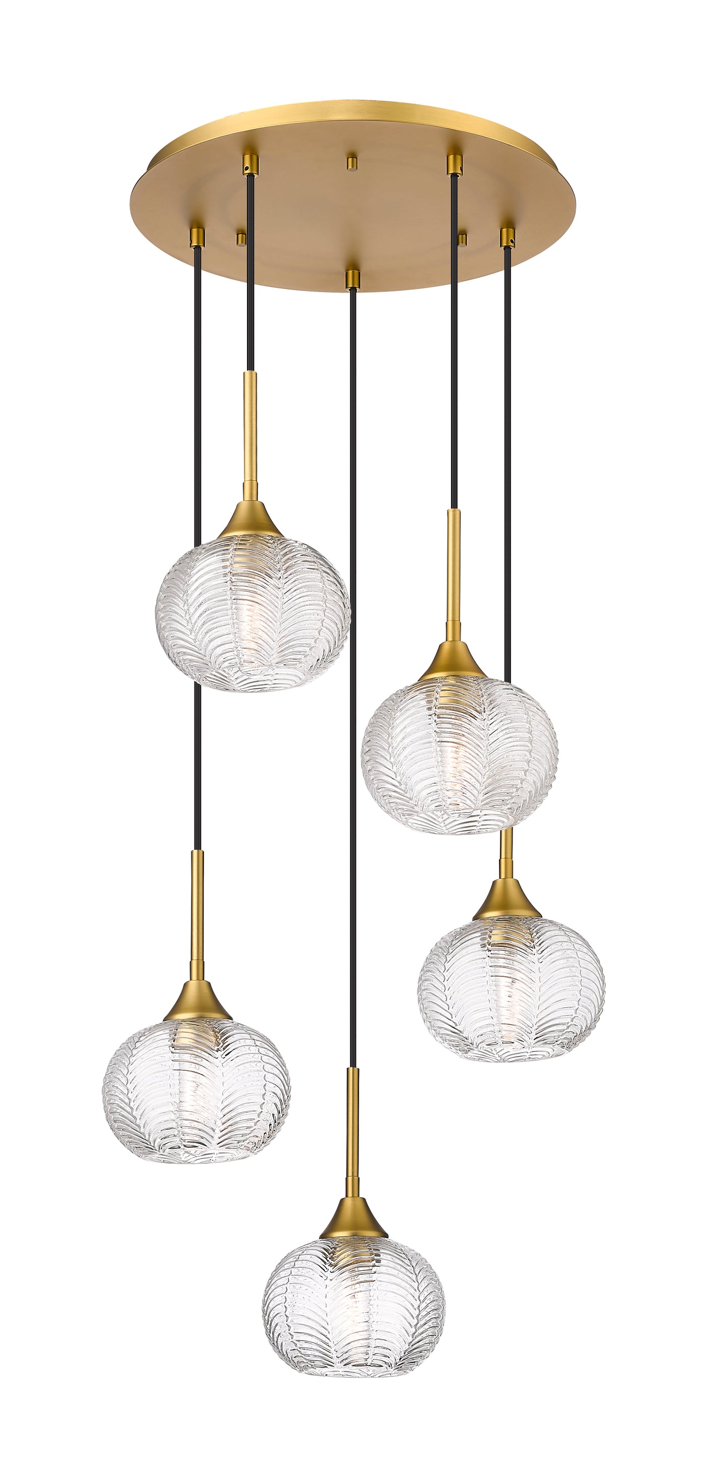 Downtown Urban Multi Pendant Brushed Brass