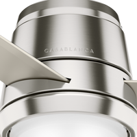 Casablanca 44 inch Commodus Brushed Nickel Low Profile Ceiling Fan with LED Light Kit and Wall Control