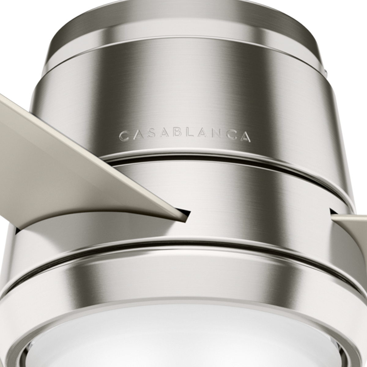Casablanca 44 inch Commodus Brushed Nickel Low Profile Ceiling Fan with LED Light Kit and Wall Control
