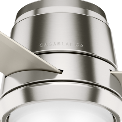 Casablanca 44 inch Commodus Brushed Nickel Low Profile Ceiling Fan with LED Light Kit and Wall Control