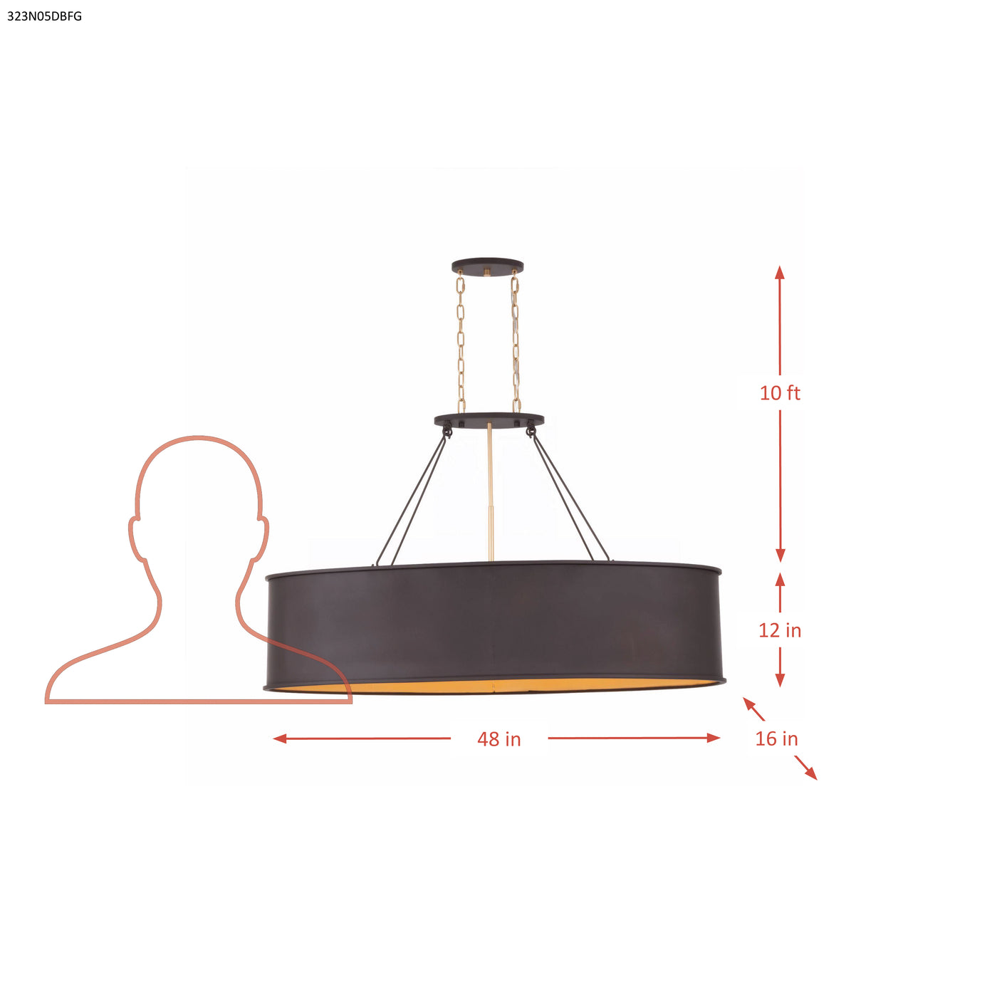 Cannery 5 Light Linear Pendant