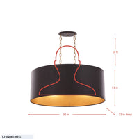 Cannery 6 Light Oval/Linear Pendant