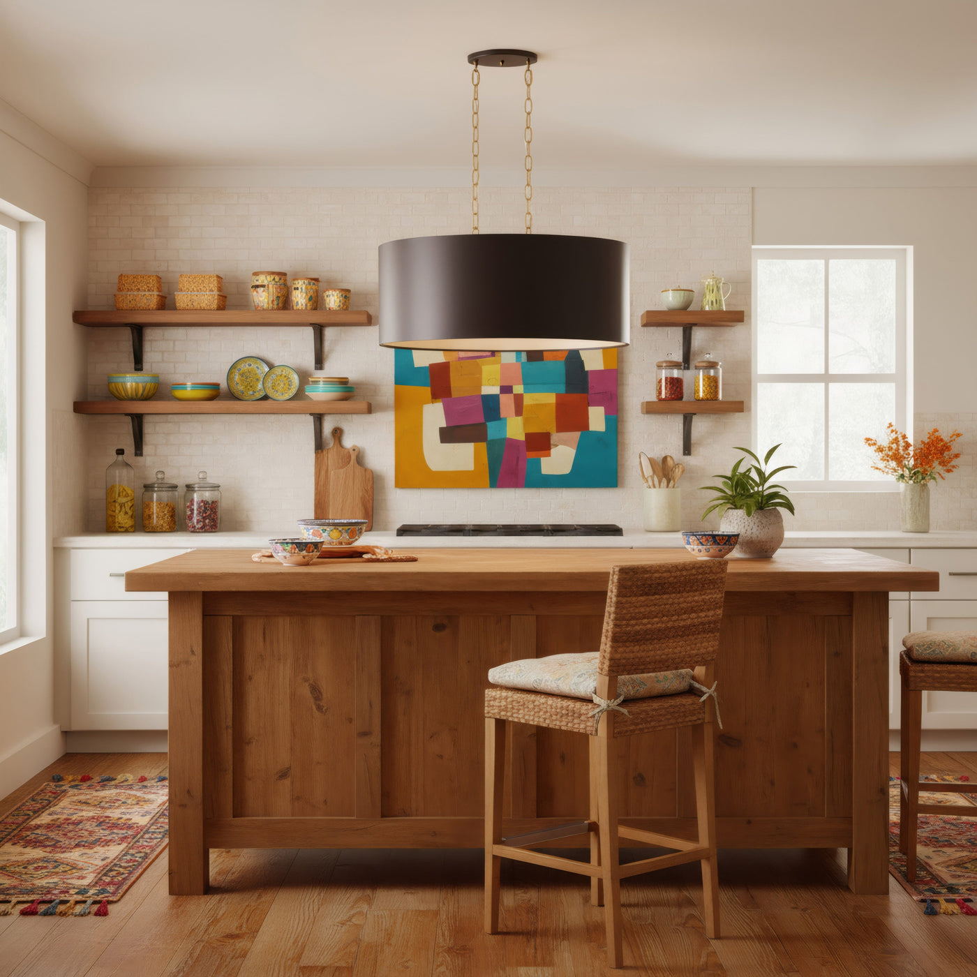 Cannery 6 Light Oval/Linear Pendant