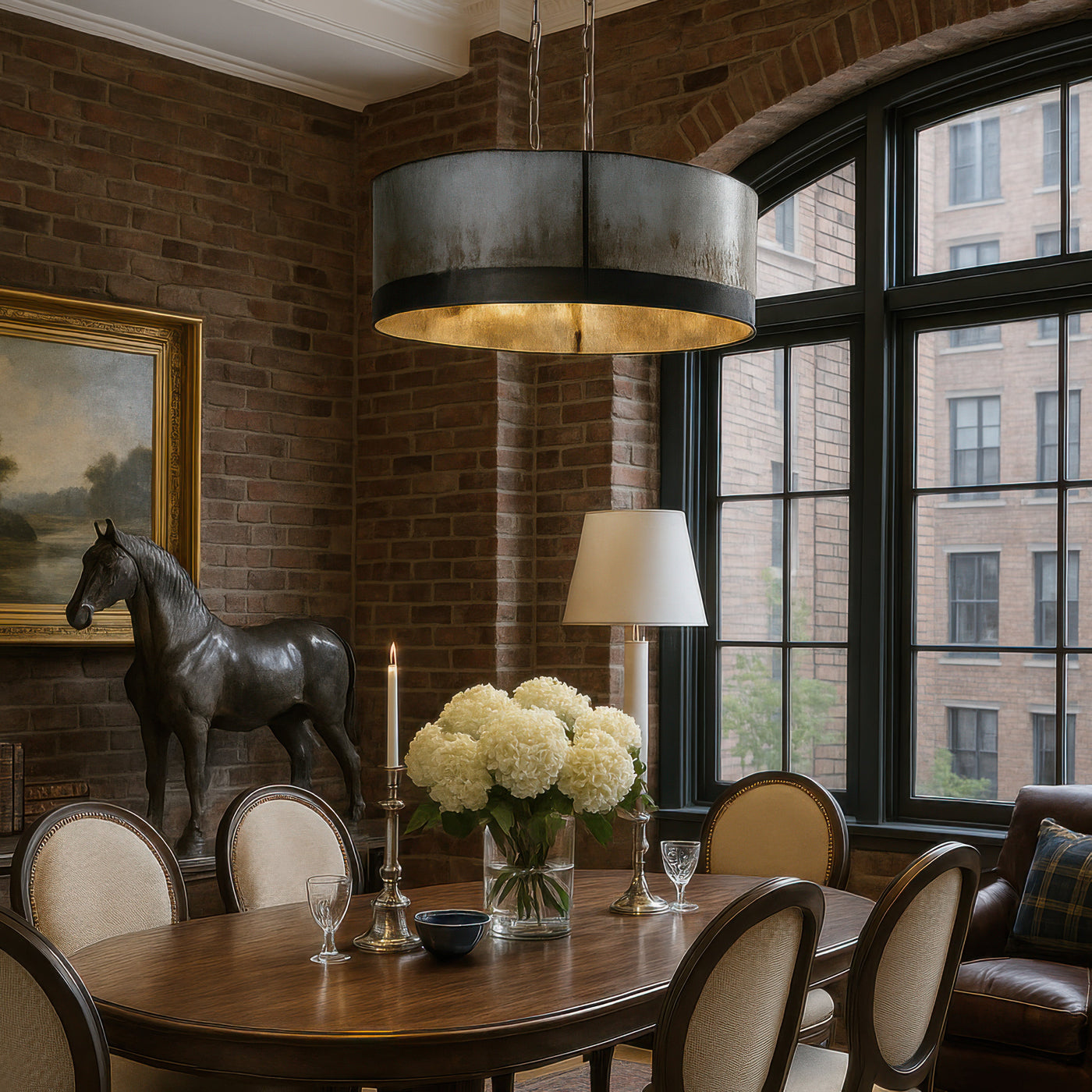 Cannery 6 Light Oval/Linear Pendant