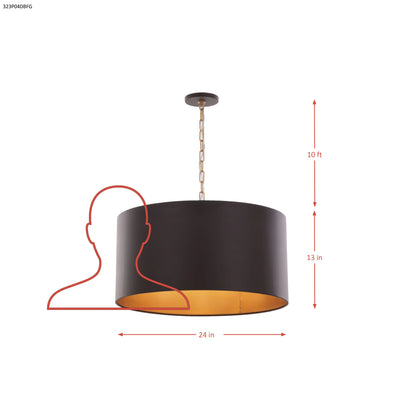 Cannery 4 Light Drum Pendant