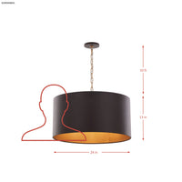 Cannery 4 Light Drum Pendant