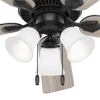52 inch Swanson Matte Black Ceiling Fan with LED Light Kit