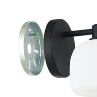 Valentina 5-inch 1-light Matte Black Vanity Light with Etched Opal Glass Shade