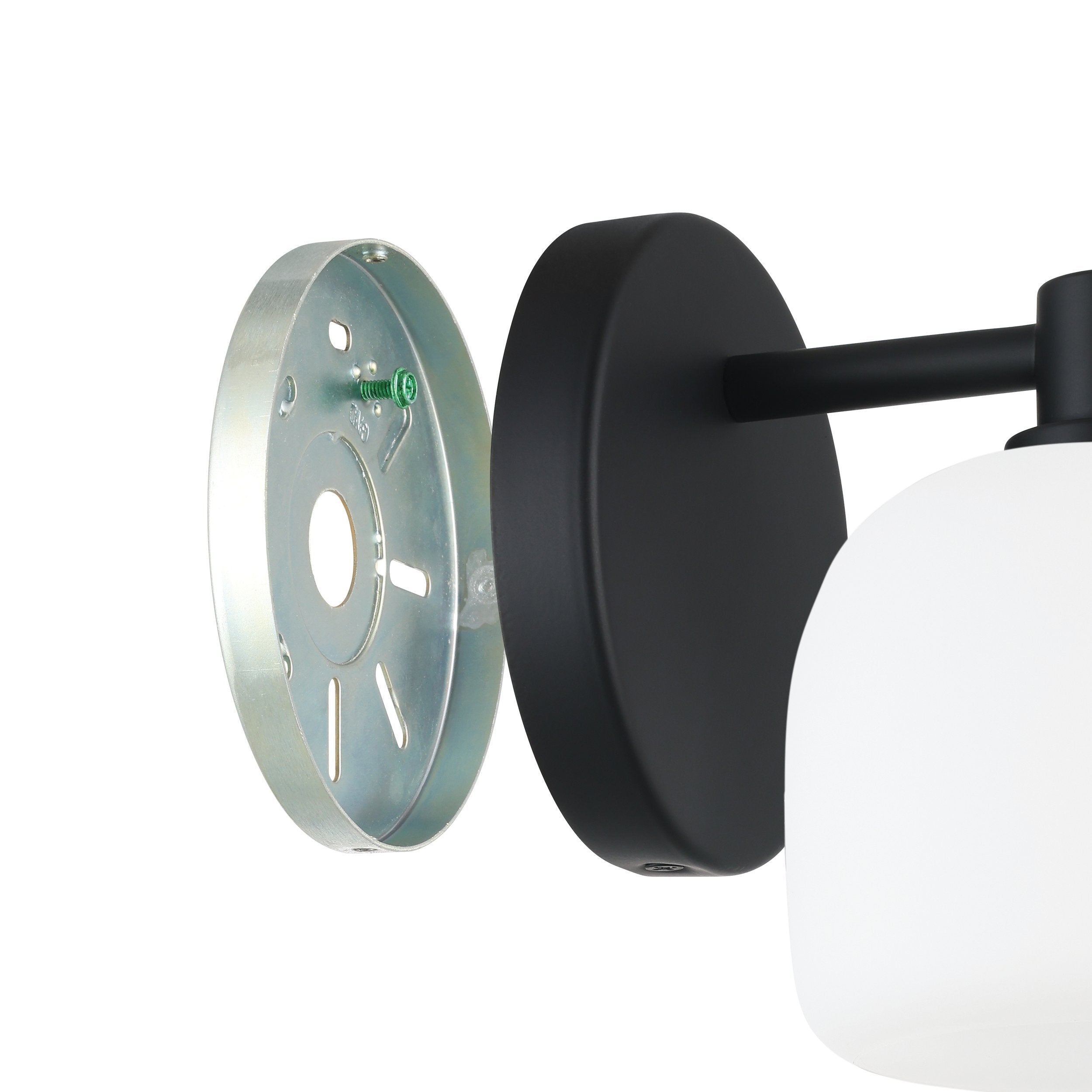 Valentina 5-inch 1-light Matte Black Vanity Light with Etched Opal Glass Shade