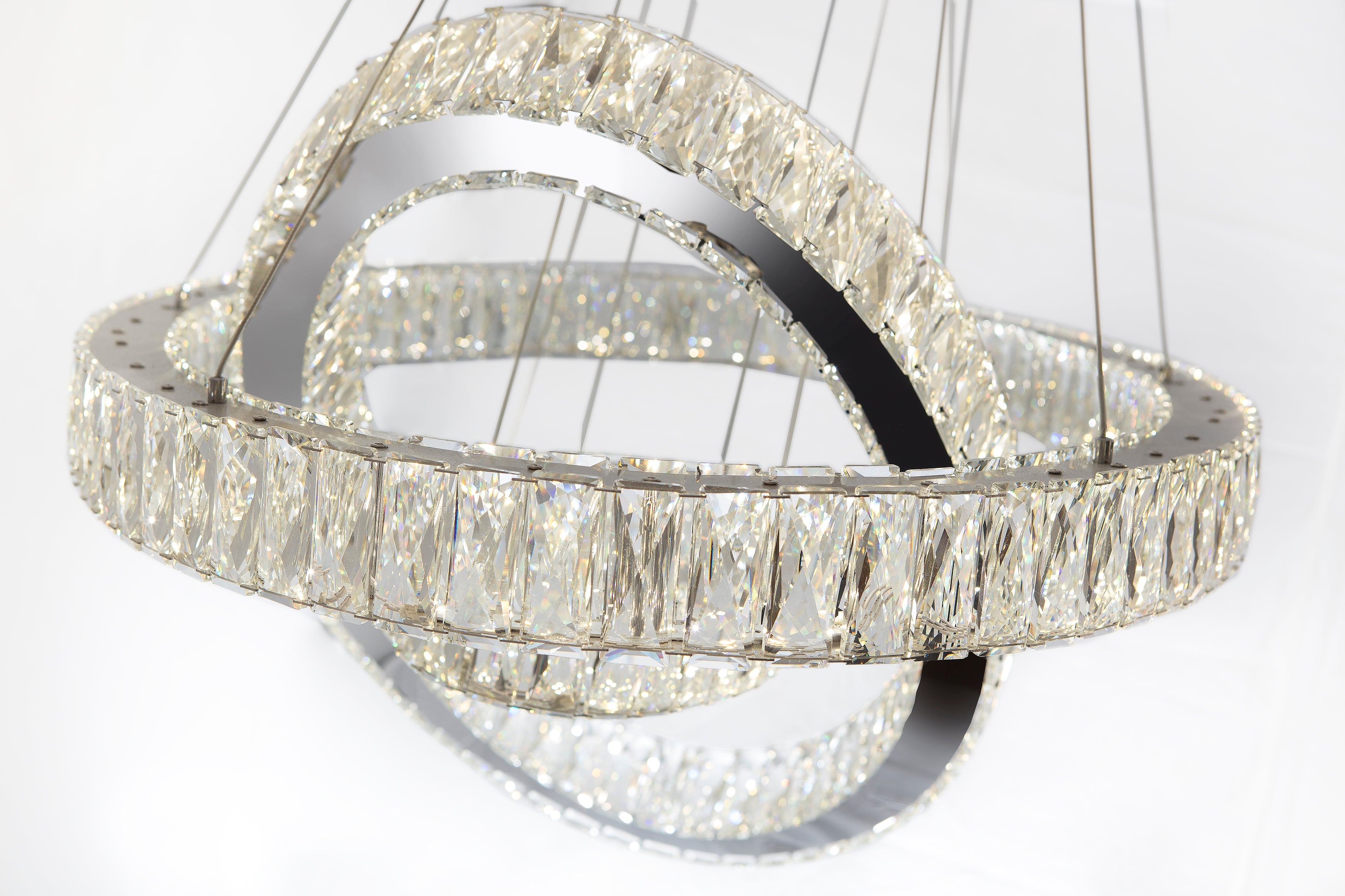 Crystal Elegance LED Chandelier | 2 Ovals
