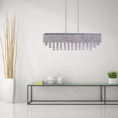 Cinderella Crystal Rectangular Chandelier | 12 Light