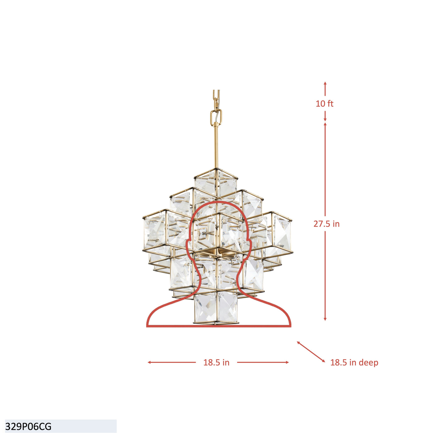 Cubic 6 Light Pendant