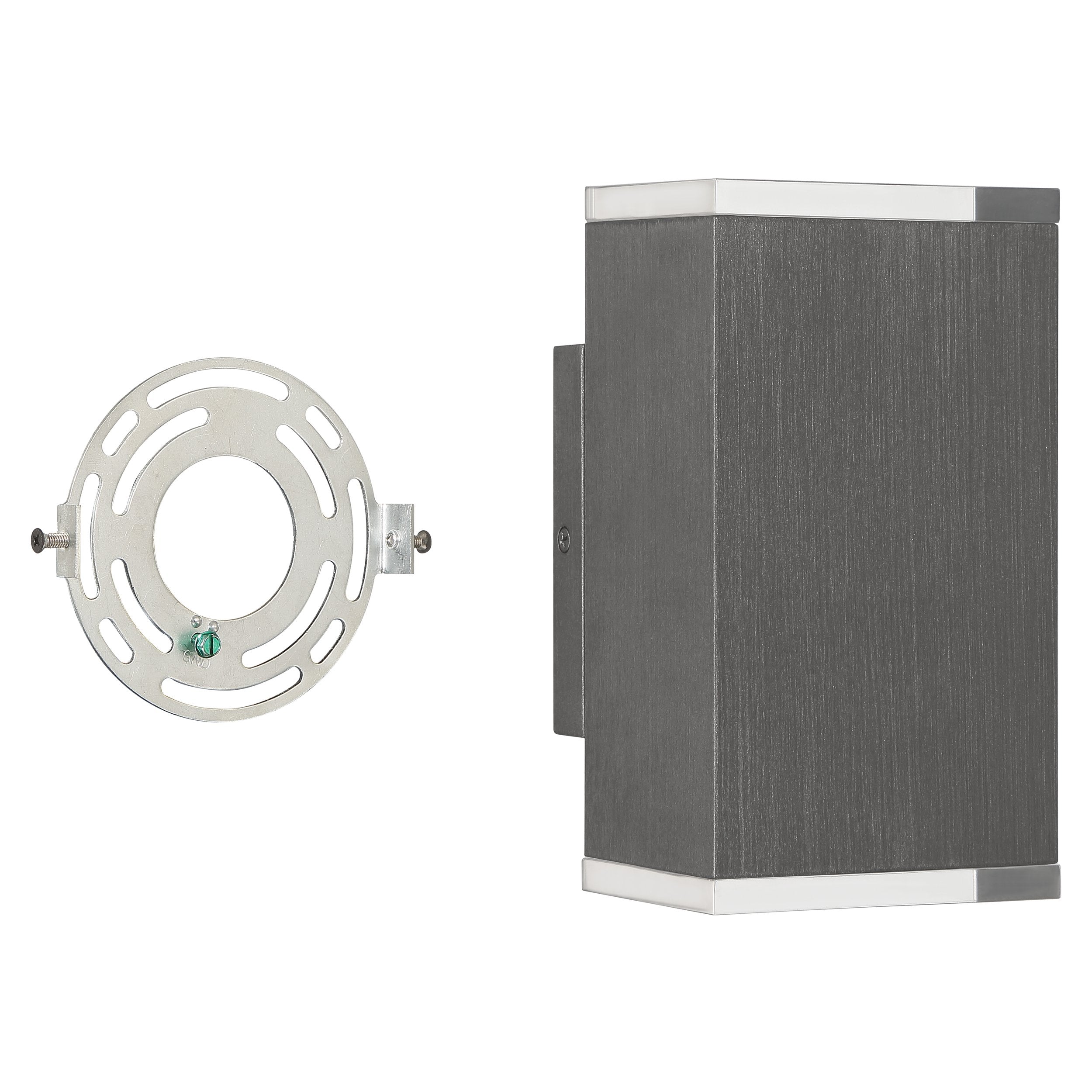 Jasper 8-inch 2-light Graphite LED Exterior Wall Sconce