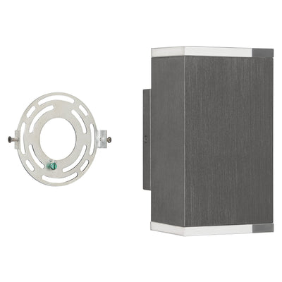 Jasper 8-inch 2-light Graphite LED Exterior Wall Sconce