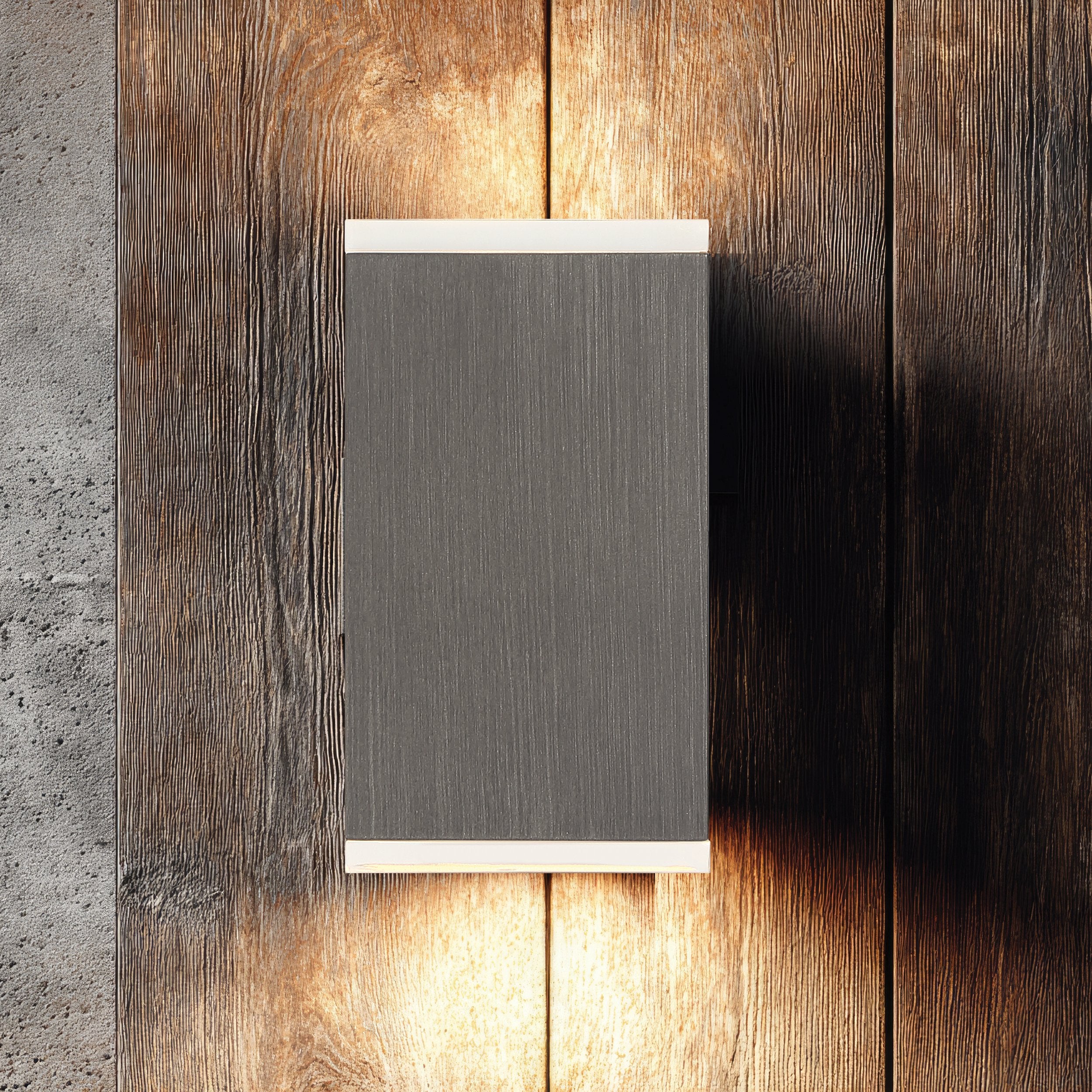 Jasper 8-inch 2-light Graphite LED Exterior Wall Sconce