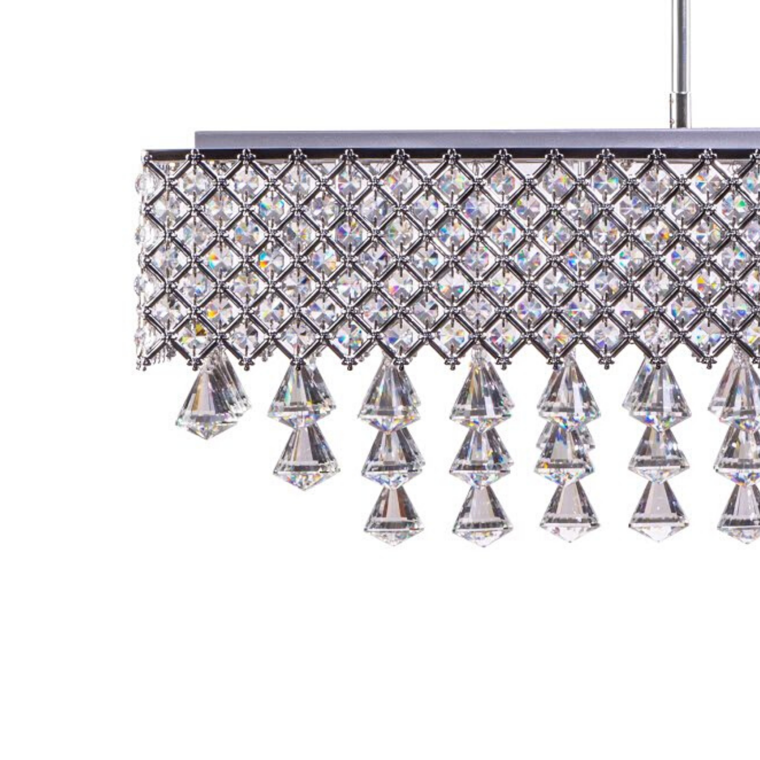 Cinderella Crystal Rectangular Chandelier | 12 Light