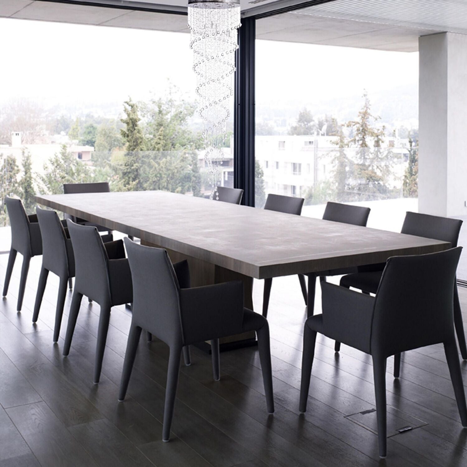 Crystal Chandelier Double Helix| 12 Light