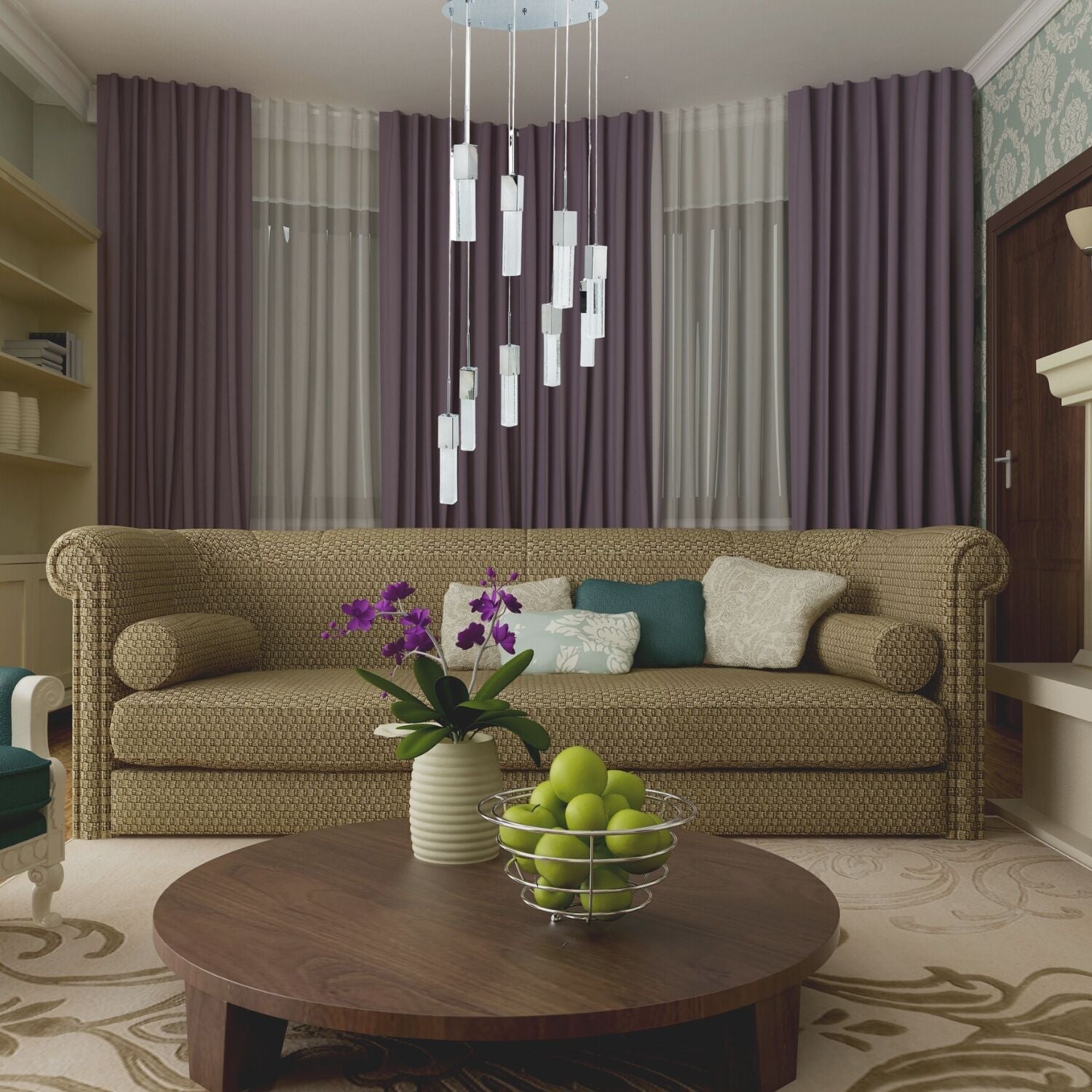 Sparkling Night Chandelier | 9 Light LED Spiral