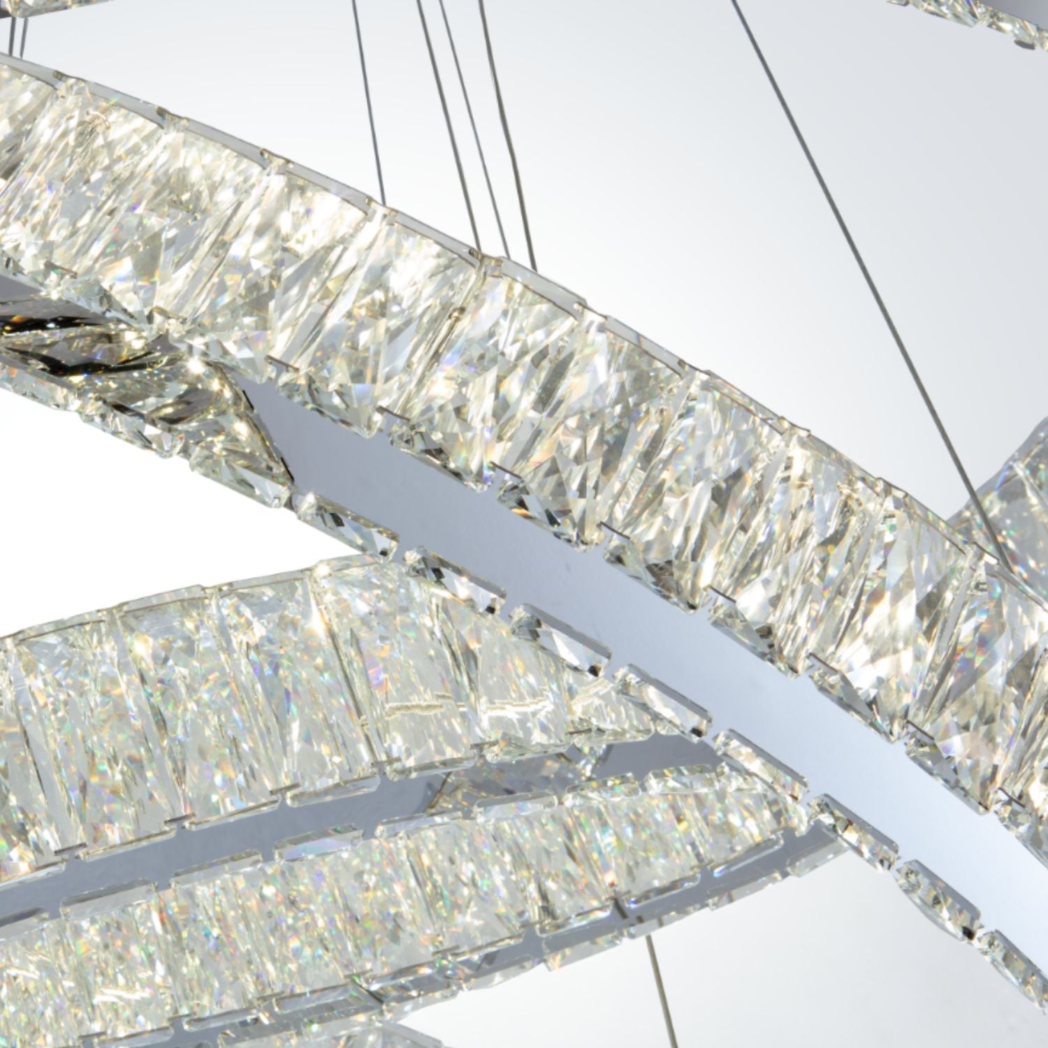 Crystal Elegance LED Chandelier | 3 Ovals