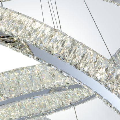 Crystal Elegance LED Chandelier | 3 Ovals