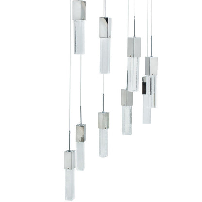 Sparkling Night Chandelier | 9 Light LED Spiral
