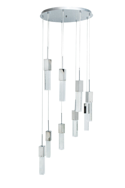 Sparkling Night Chandelier | 9 Light LED Spiral