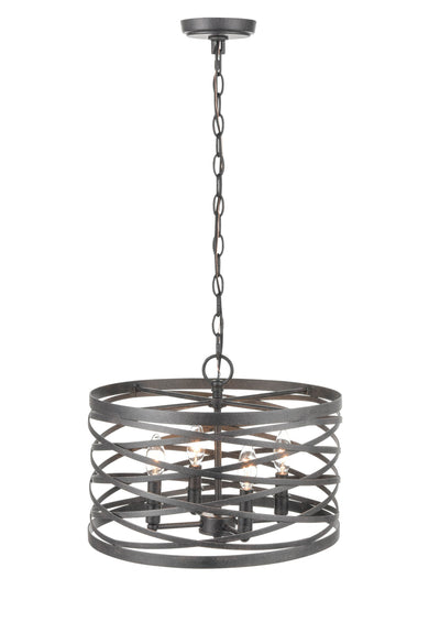 12'' None Weathered Iron 4 Light Pendant