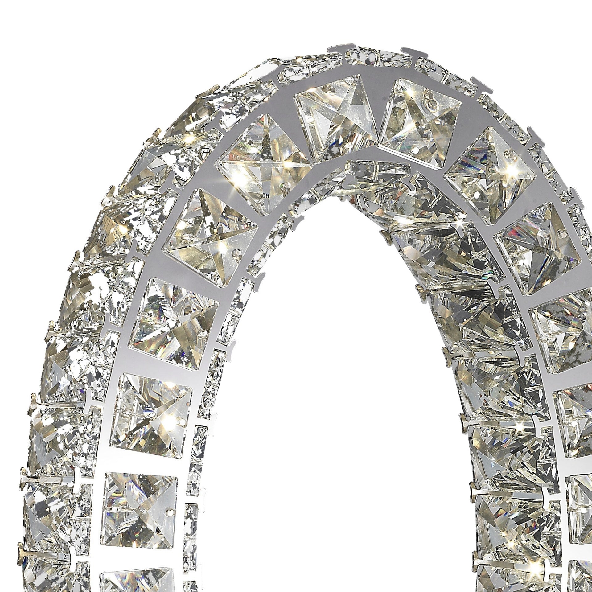 Oval Crystal Extravaganza 17.5" Table Lamp | Led Strip