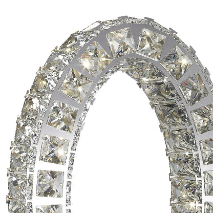 Oval Crystal Extravaganza 17.5" Table Lamp | Led Strip