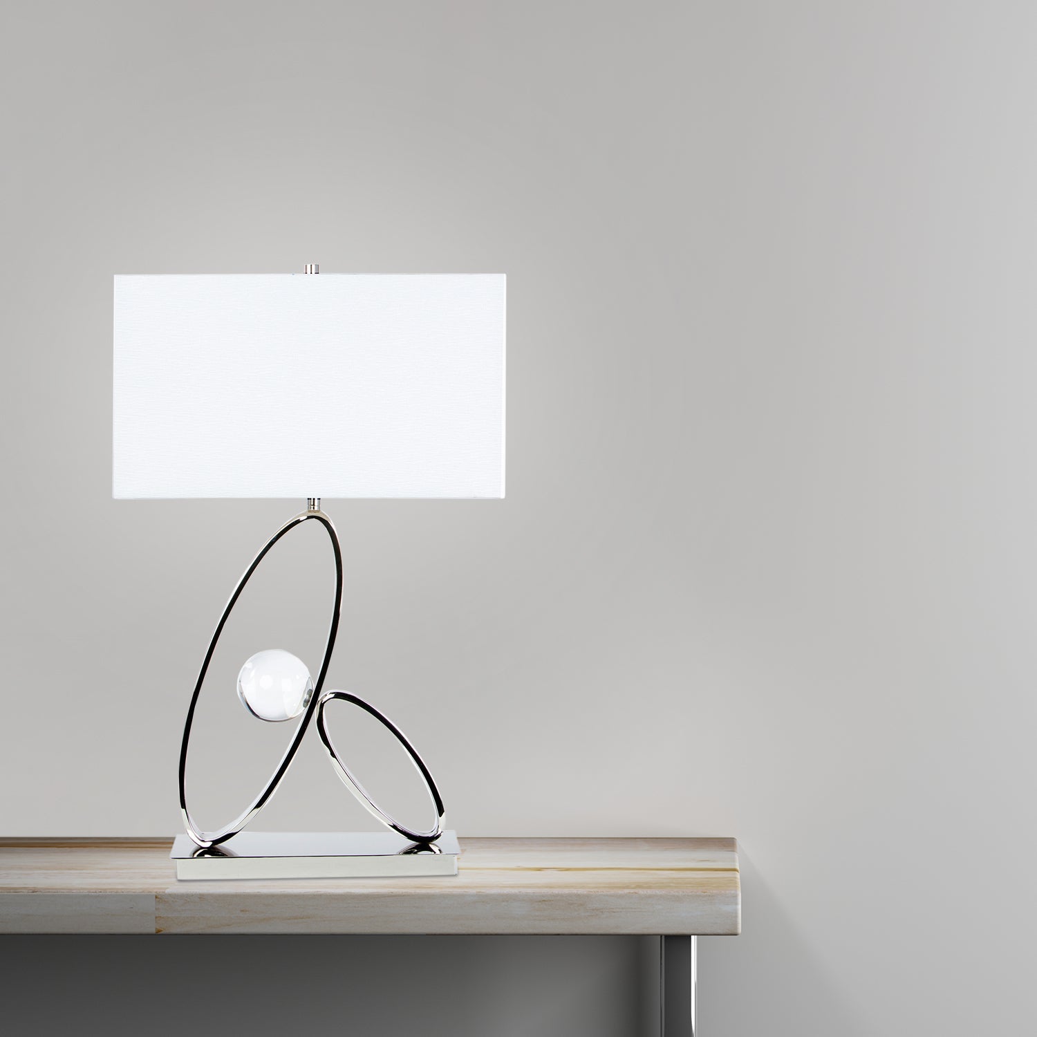 Ovals in Crystal Table Lamp | 1 Light
