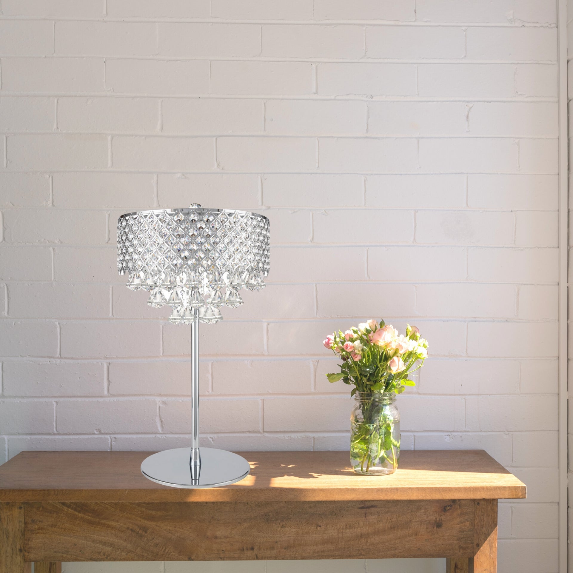 Grand Chrome Table Lamp | 6 Light