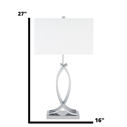 Unity in Chrome Table Lamp | 1 Light | USB Charger