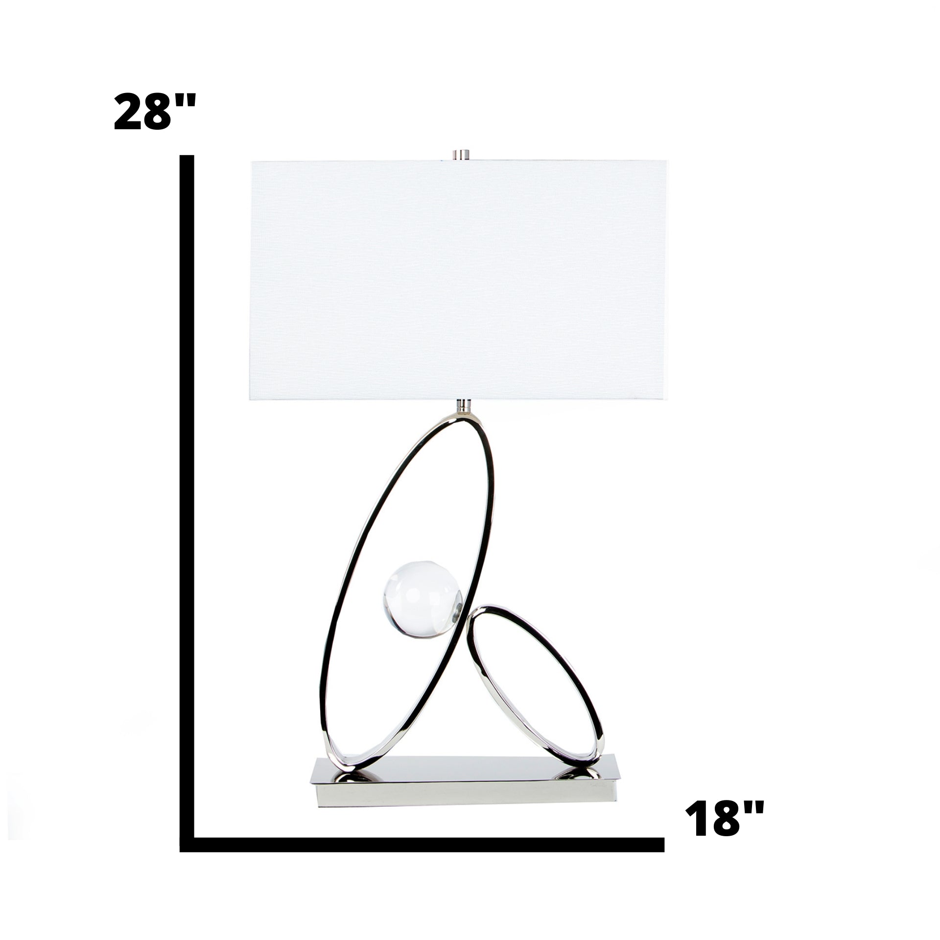 Ovals in Crystal Table Lamp | 1 Light