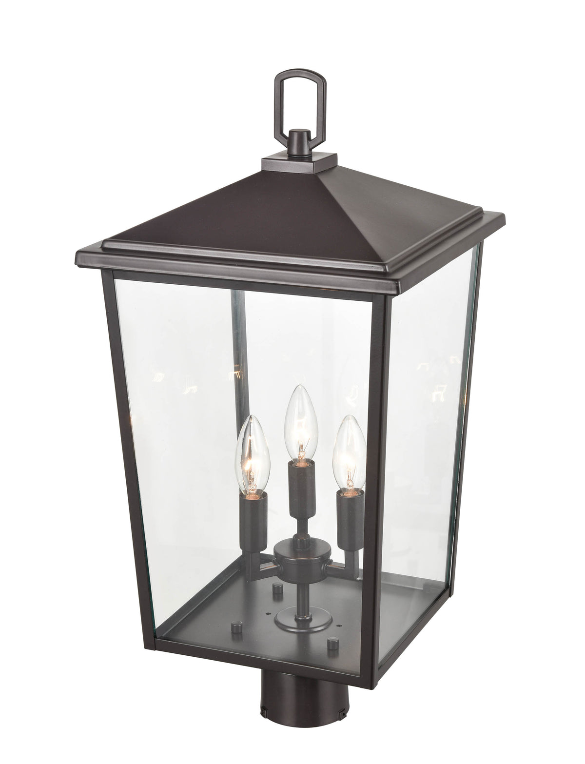 23'' Fetterton Powder Coated Bronze 3 Light Post Lantern