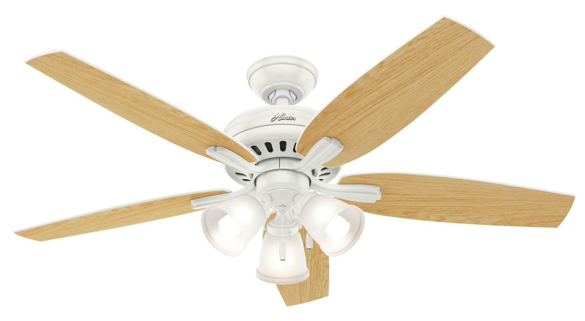 52 inch Newsome Fresh White Ceiling Fan with LED Light Kit and Pull Chain