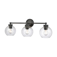 25'' Jonatan Matte Black 3 Light Bath Vanity