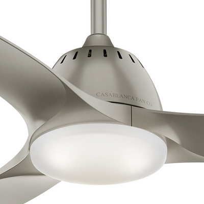 Casablanca 44 inch Wisp Painted Pewter Ceiling Fan with LED Light Kit and Handheld Remote