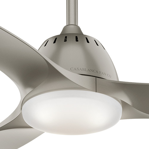 Casablanca 44 inch Wisp Painted Pewter Ceiling Fan with LED Light Kit and Handheld Remote