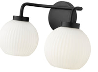 15'' Oprah Matte Black 2 Light Bath Vanity