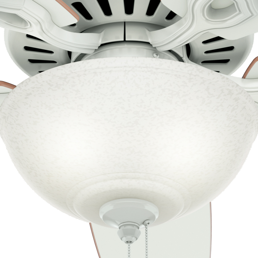 52 inch Builder White Ceiling Fan with LED Light Kit and Pull Chain