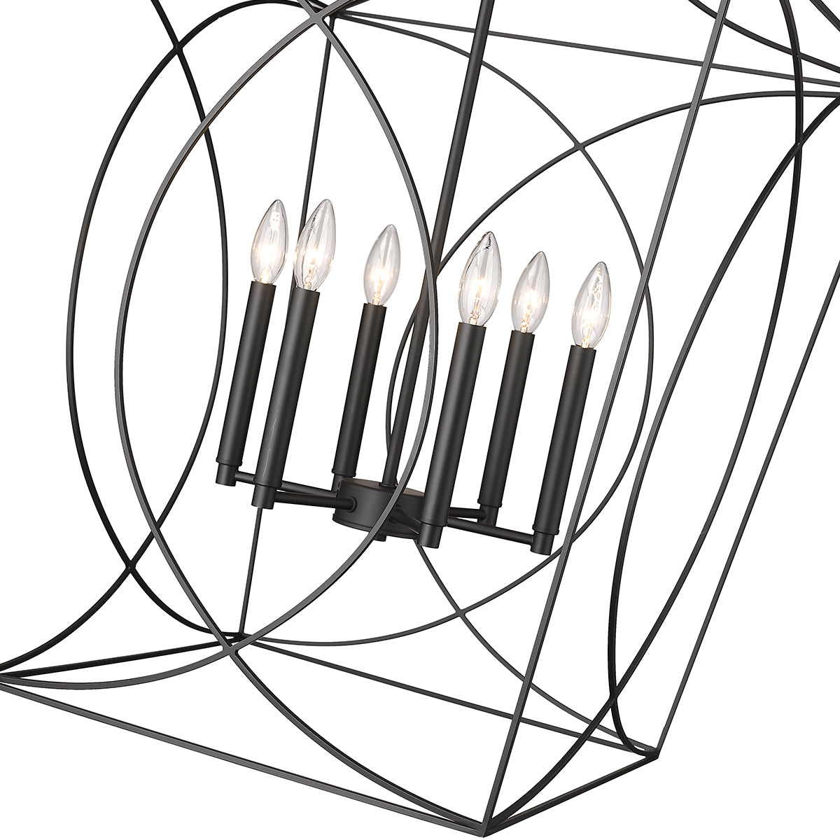 6.1'' Tracy Matte Black 6 Light Pendant