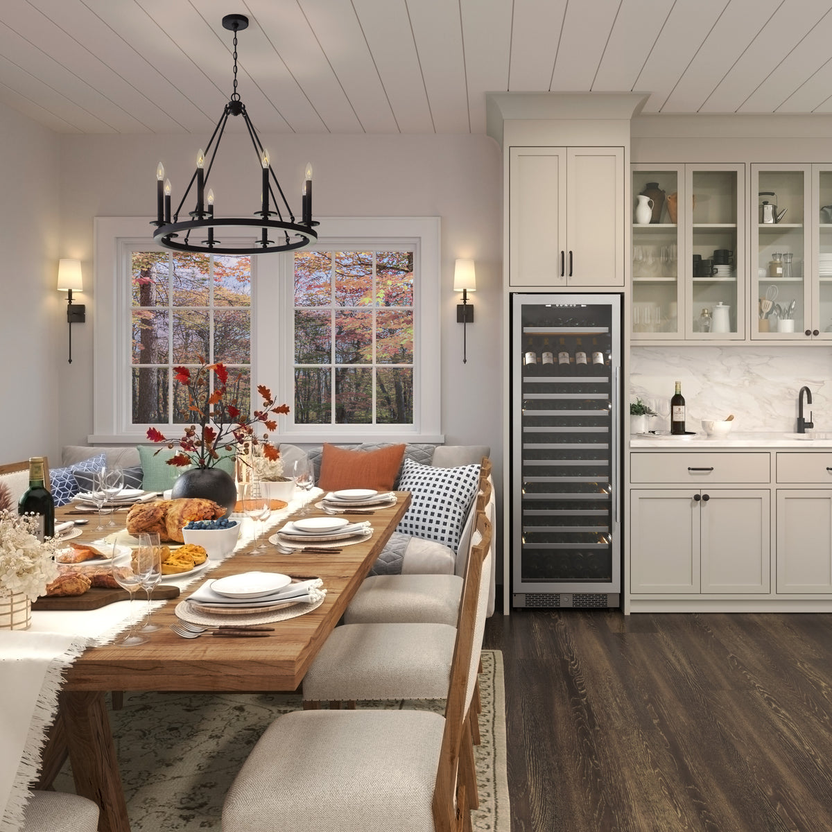 28-inch Florence Matte Black 8-Light Chandelier