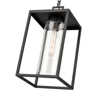 17.75'' Ellway Textured Black 1 Light Hanging Lantern